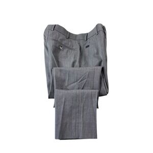 Meyer Bonn Gray Flat Front Wool Blend Men's Trouser Size 30x29